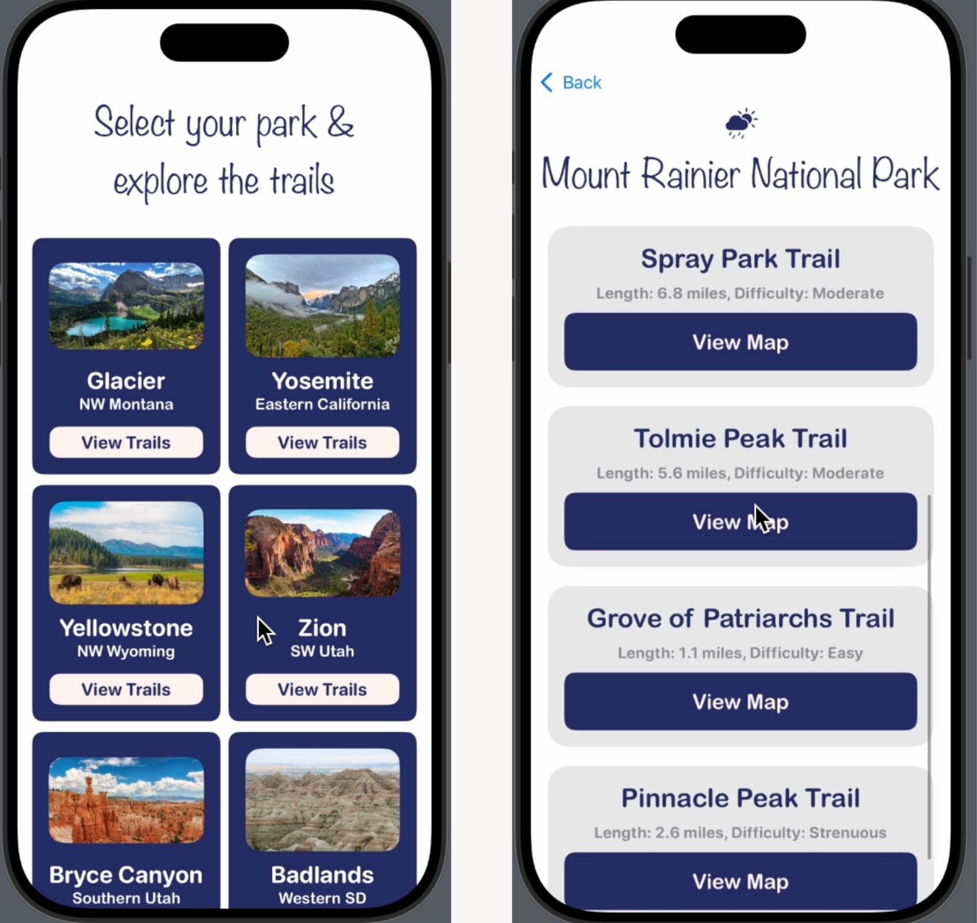 Trail Tracker project preview